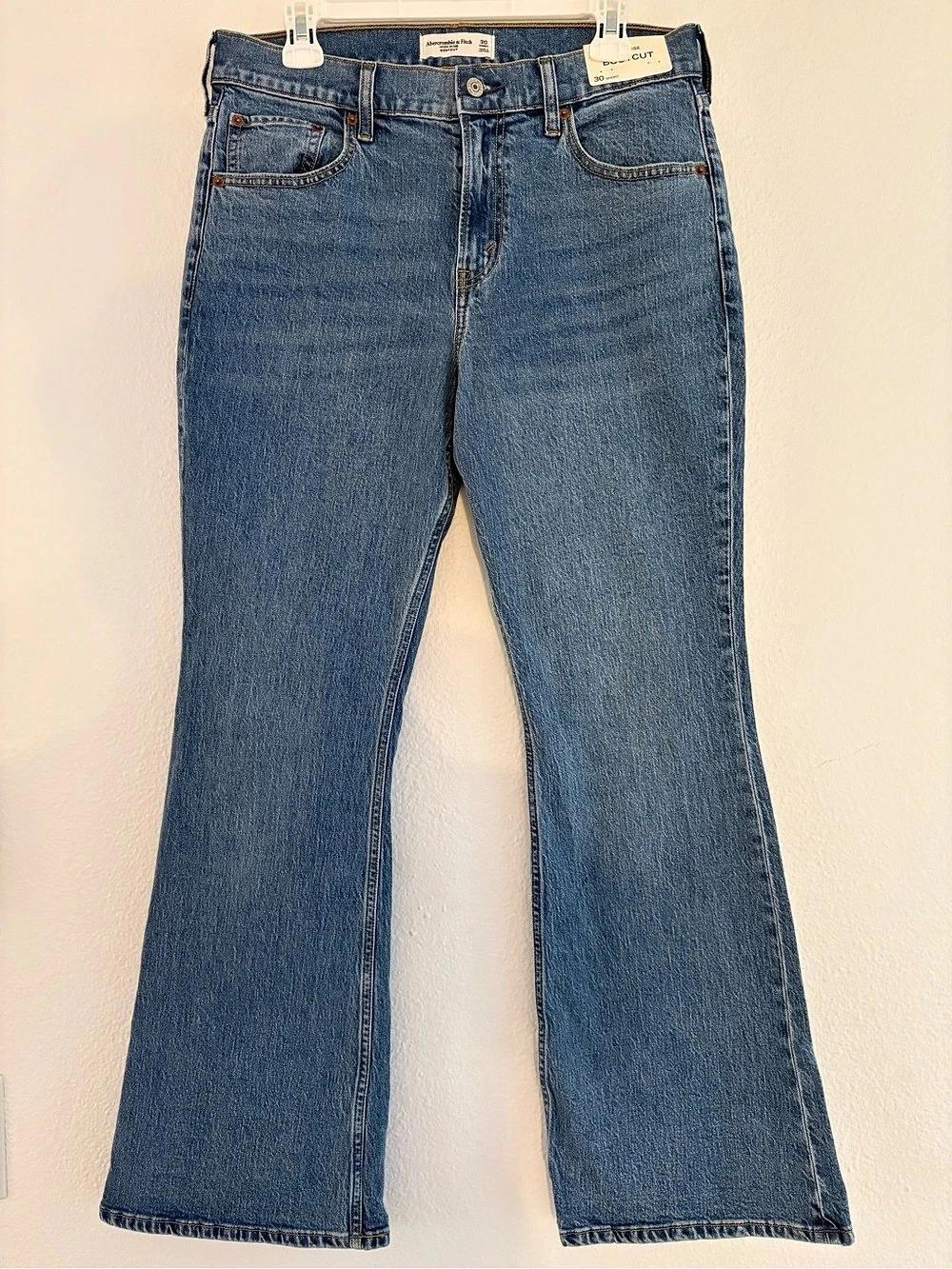 Abercrombie & Fitch High Rise Bootcut Jean Jeans Blue Size 30P NWT